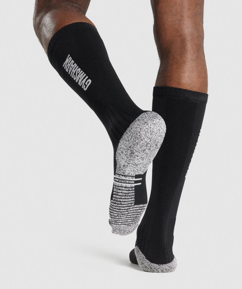 Gymshark Weightlifting Socks Black | NZ 5EOSIR